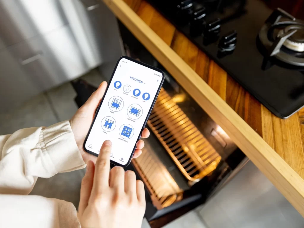 mobile device image with apps to control smart appliances - a smart home holiday gift idea for Tucson homeowners