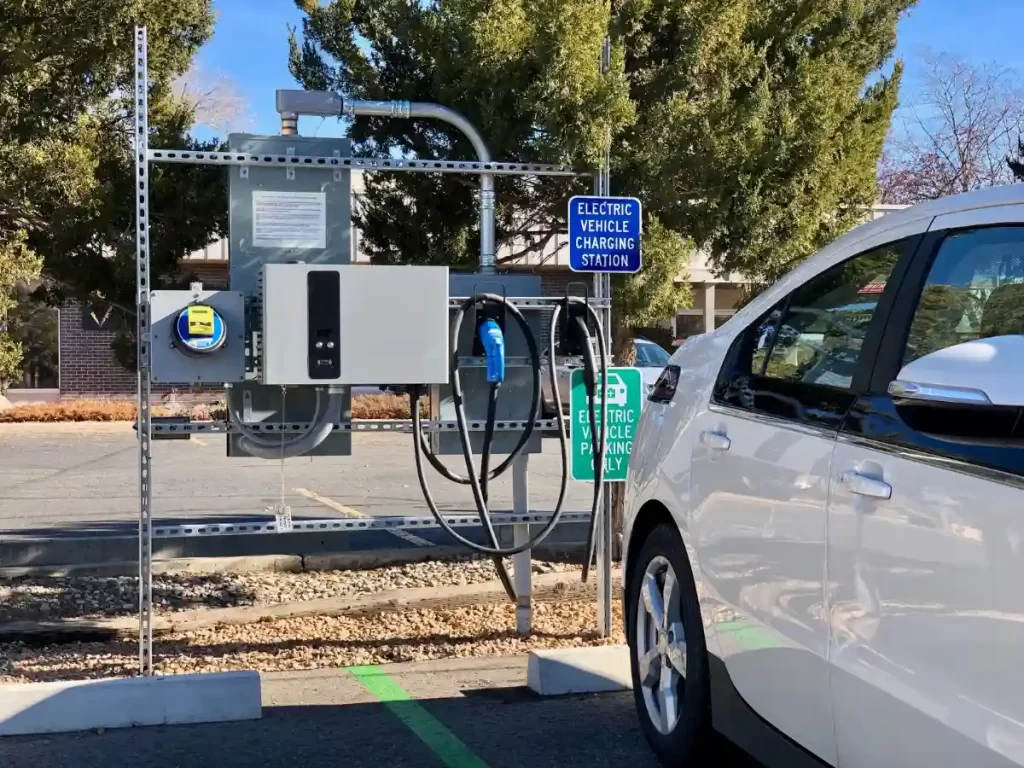 image of a local public EV charging station