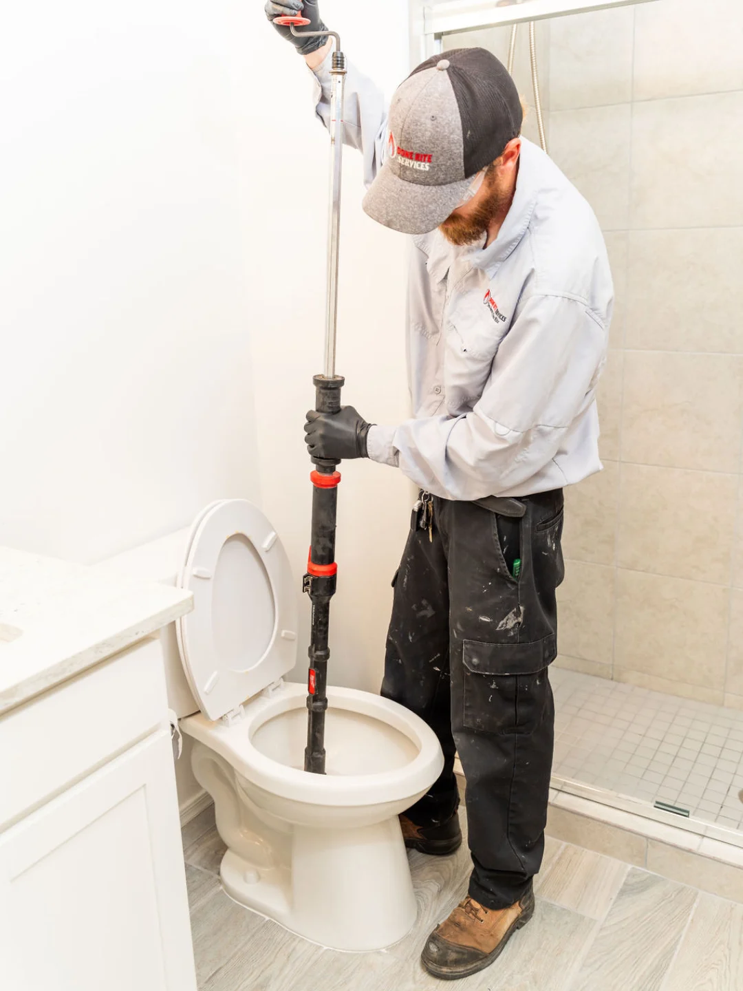 Done Rite expert plumber unclogging toilet drain cleaning in Tucson