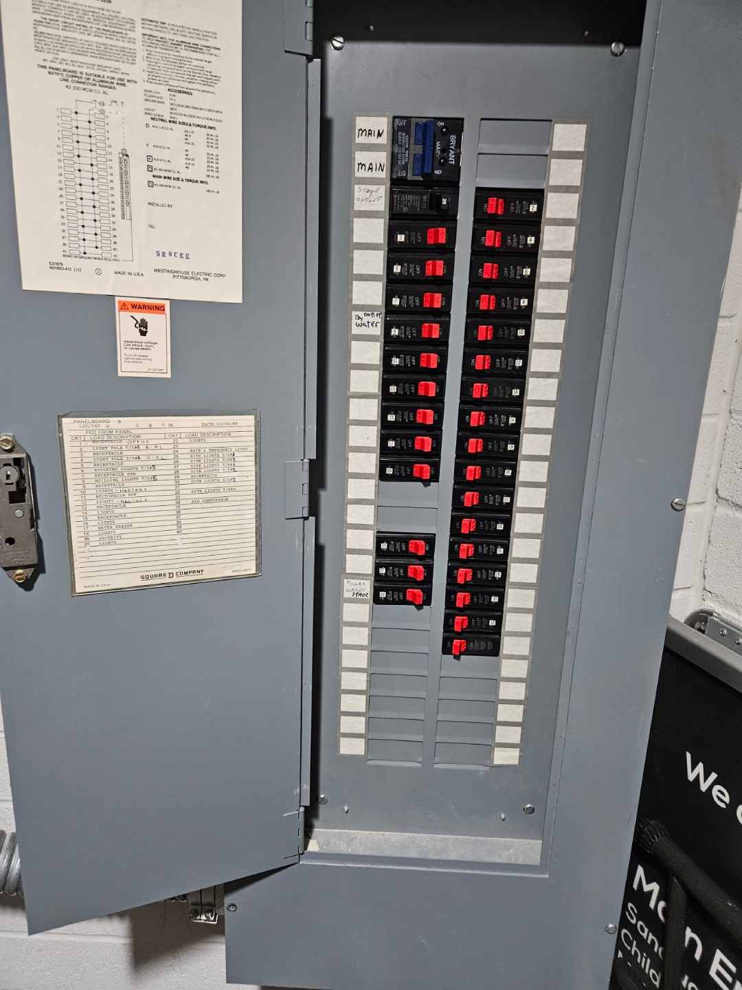 Professional 24/7 emergency electrician from Done Right Services in Tucson inspecting electrical panels.