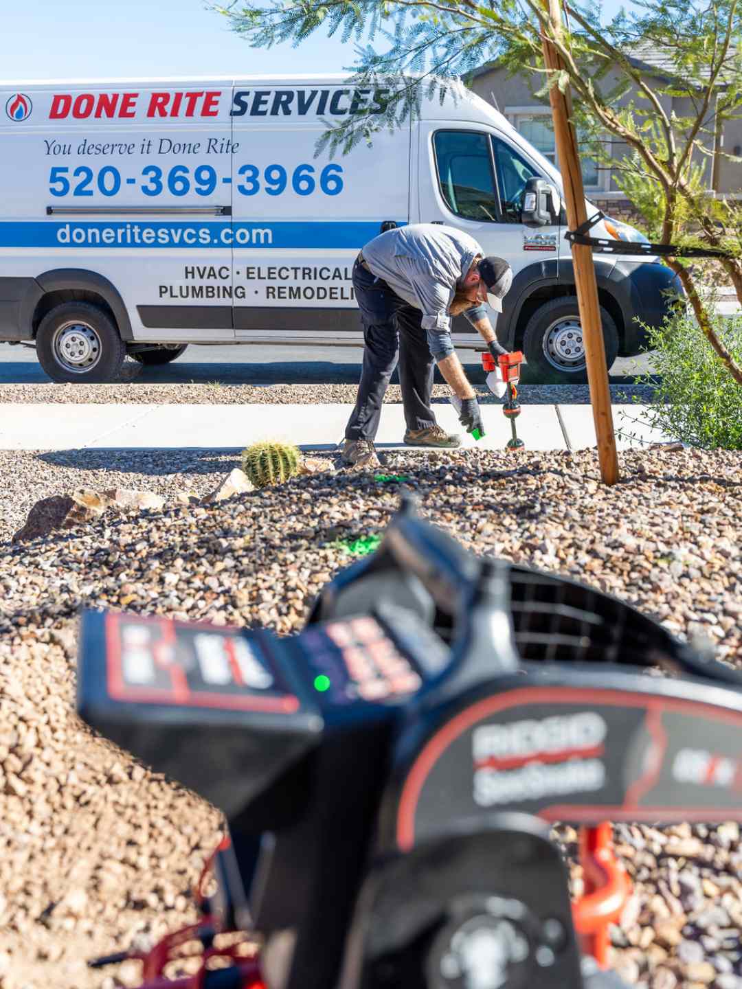 Done Rite Services plumber conducting a comprehensive and detailed plumbing inspection.