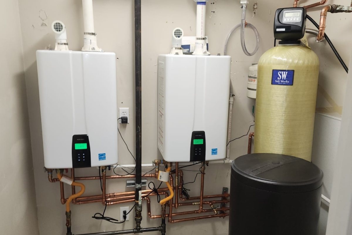 Expert repair services for two tankless water heaters by Done Rite Services.